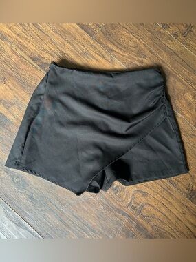 Black Women's Wrap-Front Shorts